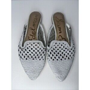 Sam Edelman CLARA 7.5 white flat weave woven Loafer
